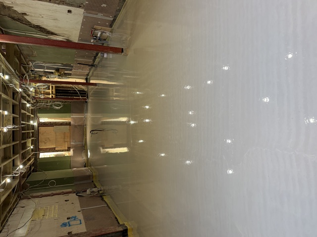 Finished screed base ready for the floor finish